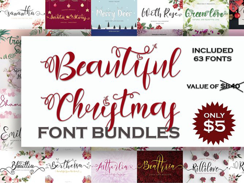 Beautiful Christmas Font Bundle
