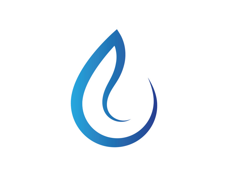 Vector logo illustration water gradient color