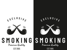 Smoking pipe vintage logo