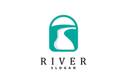 River Logo Design River Creek Vector