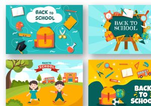 11 Back to School Vector Illustration