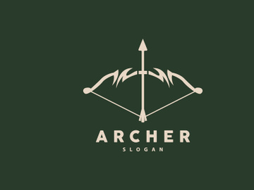 Archer Logo, Archery Arrow Vector, Elegant Simple Minimalist Design preview picture