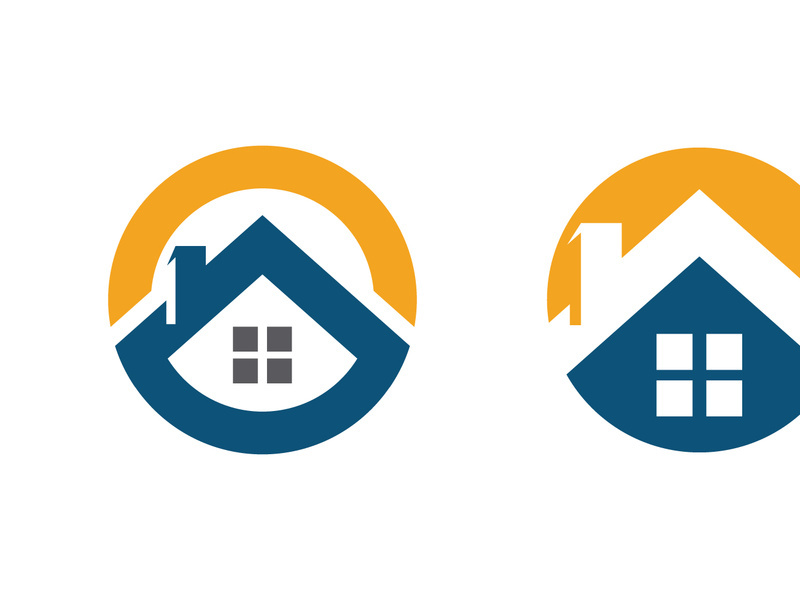 Home industrial Property concept icon logo illustration