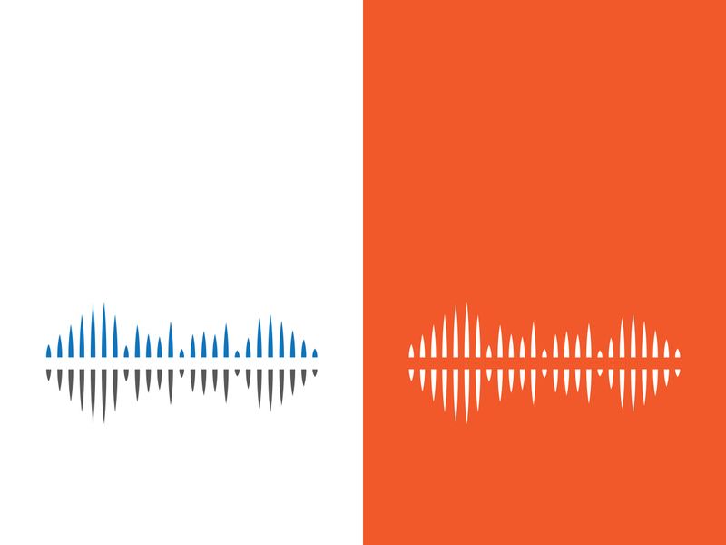 Sound waves vector illustration design template