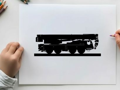 Silhouette of a train on a track with silhouette