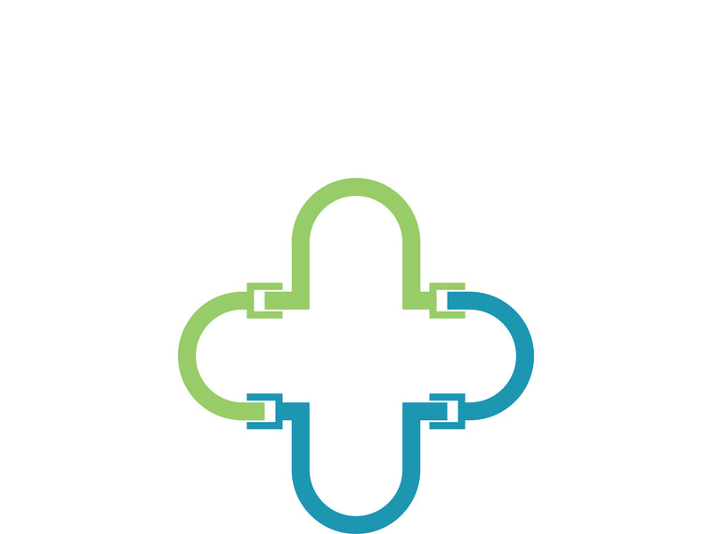 Health medical logo template vector illustration design