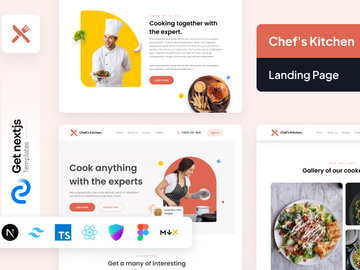 Chef's Kitchen Free NextJs Landing Page Template preview picture