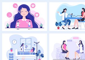 14 Doctor Checking a Patient Medical Treatment Vector Illustration
