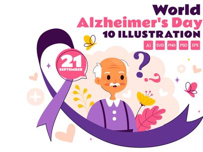 10 World Alzheimer's Day Illustration