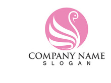 Swan Bird Love Symbol Logo Vector