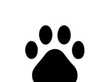 Minimal Dog Paw Print Logo