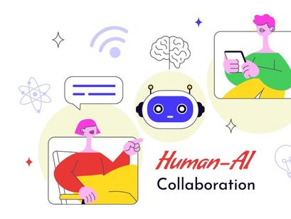 10 Human AI Collaboration Illustration