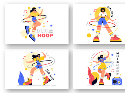 13 Playing Hula Hoop Illustration