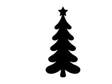 Stylized Christmas Tree Silhouette for Holiday Decorations