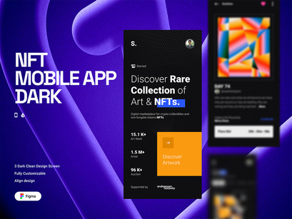 NFT Mobile App - Dark Version