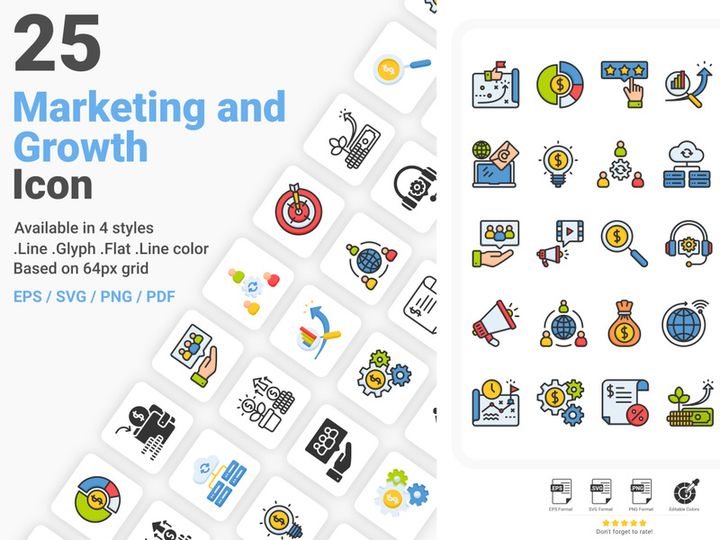 Marketing And Growth Icons Pack