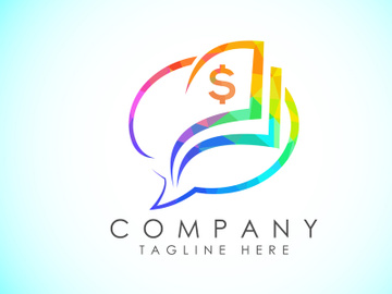 Finance and accounting logo low poly art style design vector template, Business finance logo preview picture