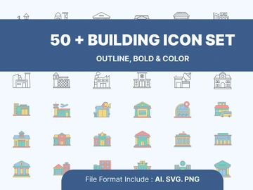 Building Icon Set preview picture