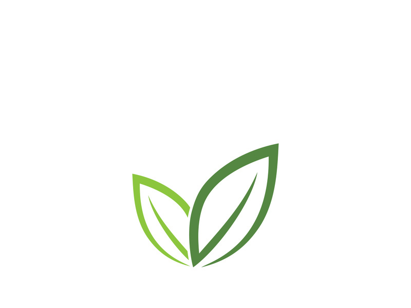 Green leaf ecology nature element vector icon