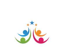 Family care and Community, network social icon logo