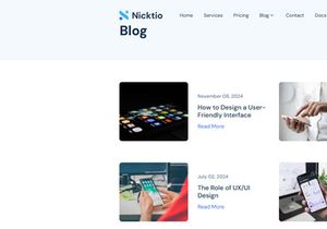 Nicktio NextJS Tailwind Website Template
