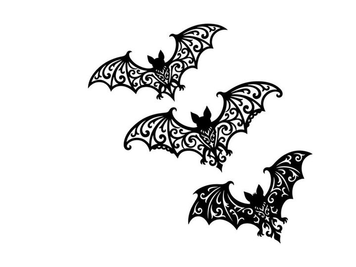 Dekorative Fledermaus-Silhouetten für Halloween oder Gothic-Design