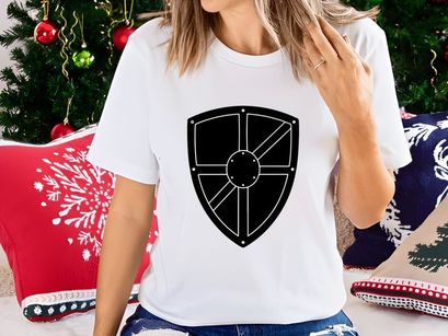 Decorative Viking shield silhouette