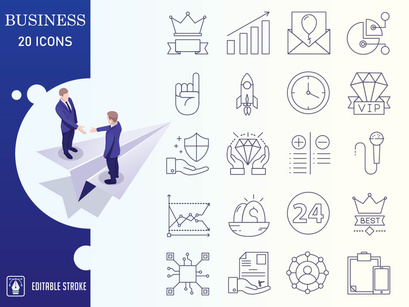 Outline : Business And Finance Icon set