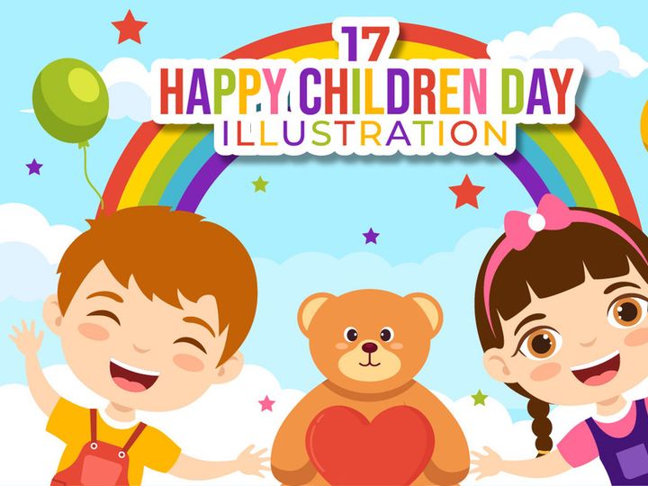 17 Happy Children Day Vector Illustration