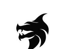 Dragon head vector image logo