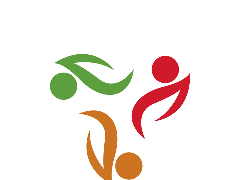 Community, network and social icon design template