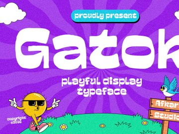 Gatok - Playful Display Typeface preview picture