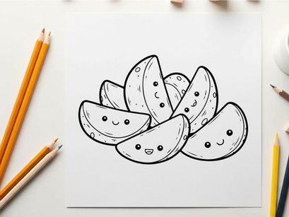 Cute watermelon slices hugging vector illustration