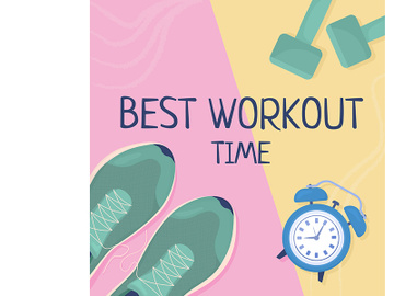 Best workout time card template preview picture