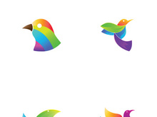 Beautiful and colorful bird creative logo design.