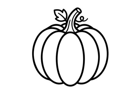 Cute pumpkin illustration for autumn decor. Simple fall harvest symbol for seasonal design.
