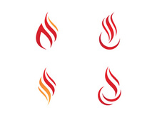 Hot flame fire vector icon illustration