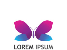 Beautiful and colorful butterfly creative logo design.