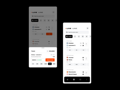 Football Bettor - Bett Mobile App UI Kit v1.0