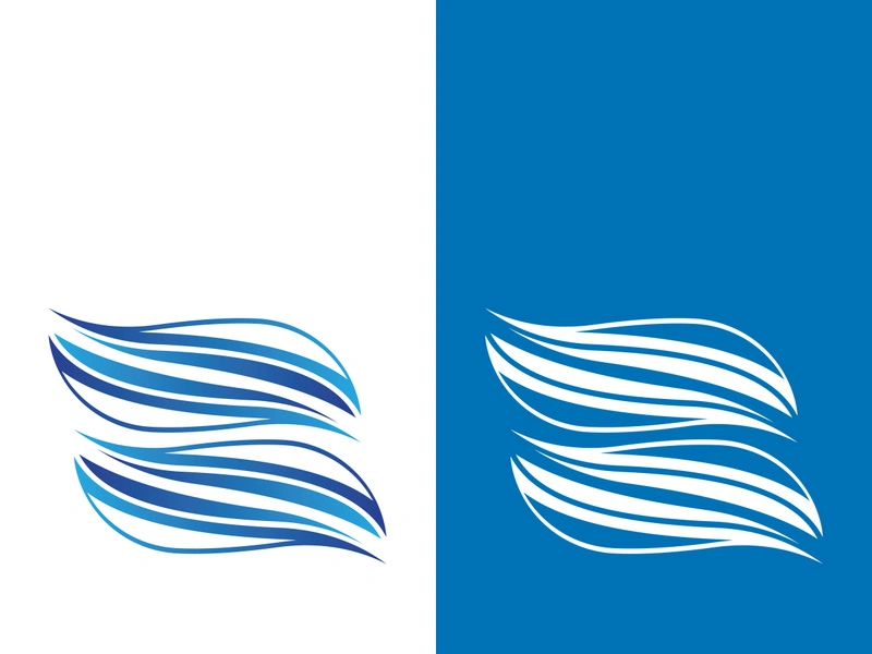 Wave beach vector illustration design logo