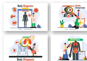 9 Body Diagnosis Illustration