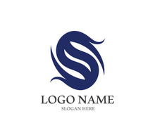 S letter creative icon logo design elegant vector illustration