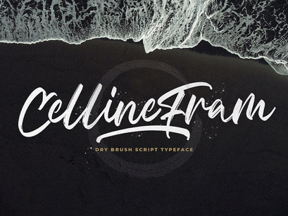 Celline Fram - Textured Brush Font