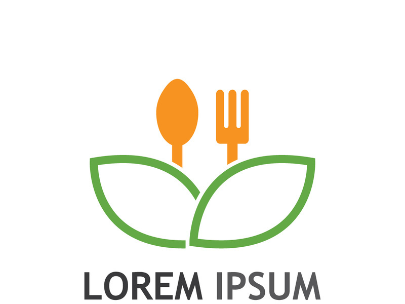 Leaf and spoon logo