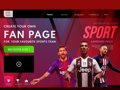 Sports Landing Page Website