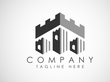 Castle tower logo design vector illustration. Castle icon sign symbol preview picture