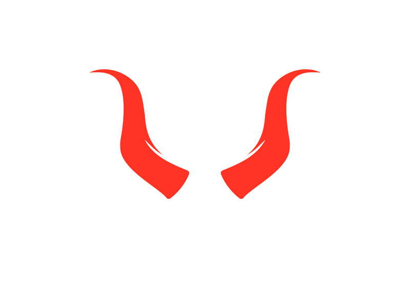 Devil horn red logo icon