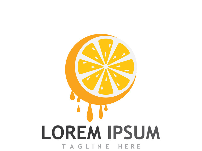 Fresh citrus fruit logo design.