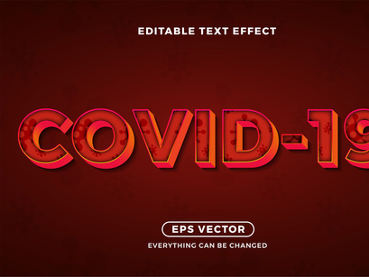 Bundle Corona editable font effect text vector