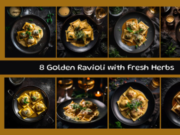 Golden Ravioli with Fresh Herbs preview picture